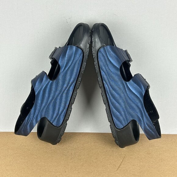 Birki's Two Strap Slingback Sandals Womens 8/8.5 EU 39 Blue Buckled Synthetic - Picture 6 of 9